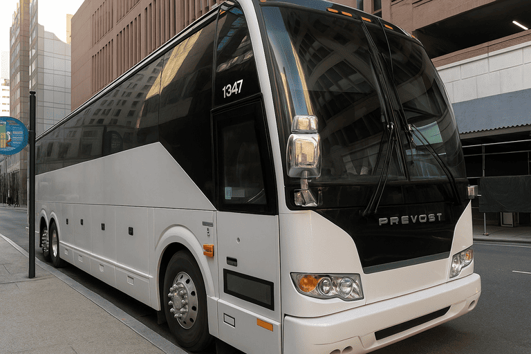 a Fresno Coach Bus Service coach bus
