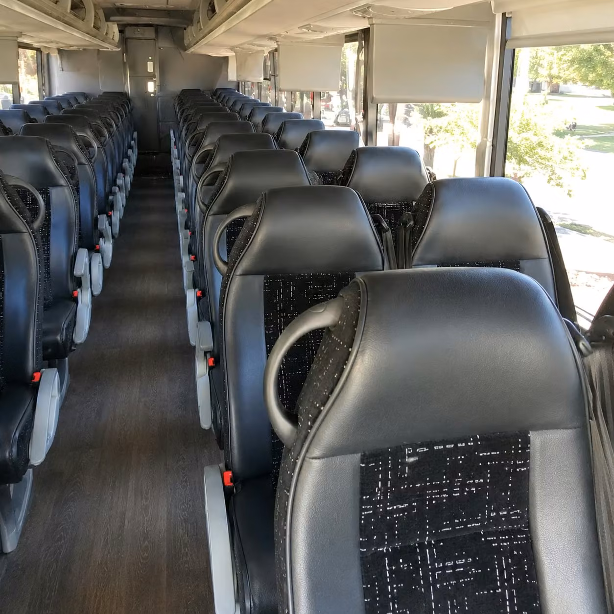 56 passenger charter bus interior