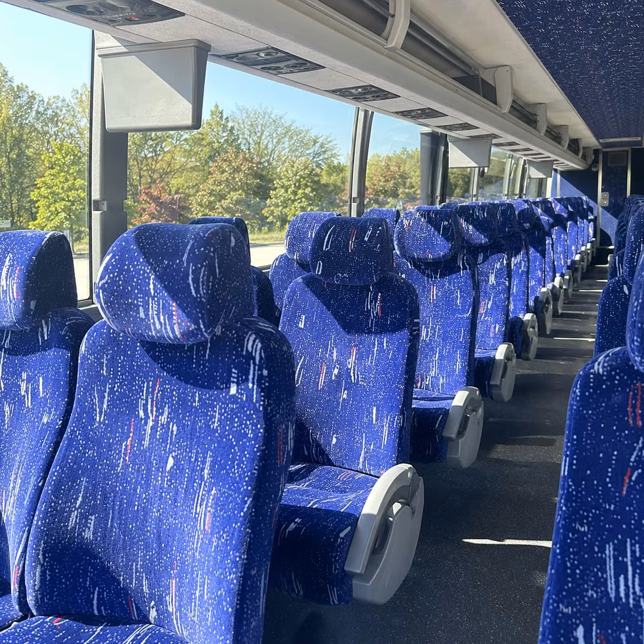 fresno charter bus rental interior